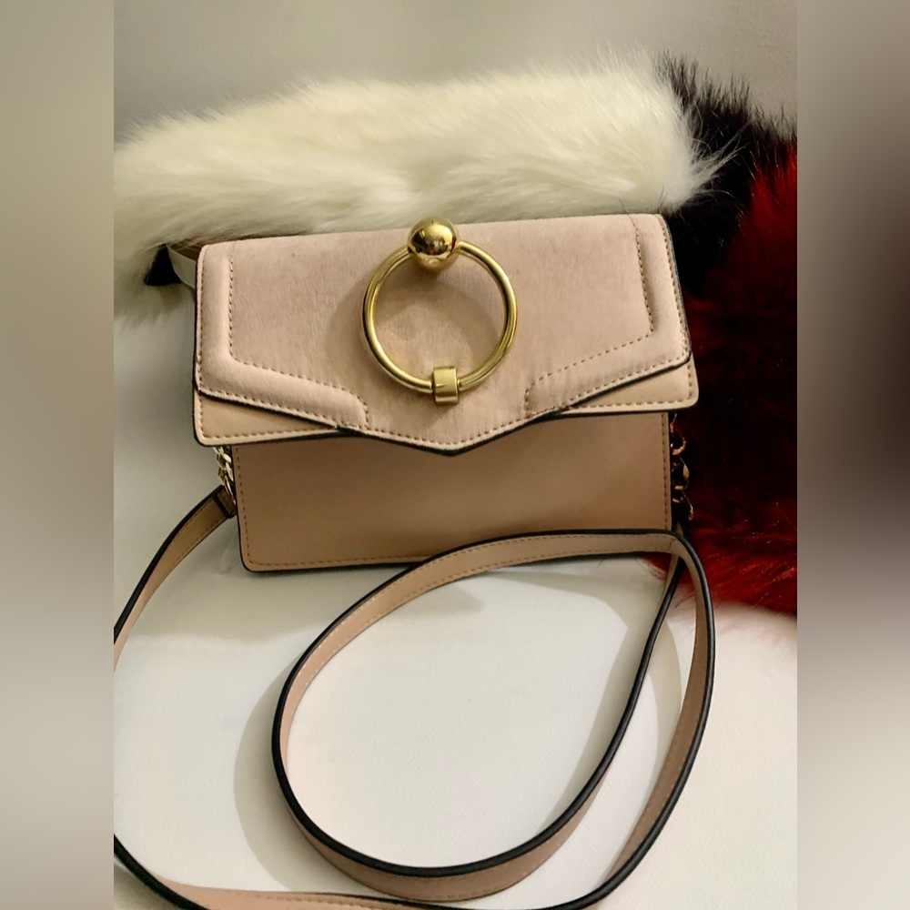 🍀 Topshop Bag Womens Leather Crossbody Shoulder Sling Clutch Gold Chain 🍀#TOP - Picture 4 of 16